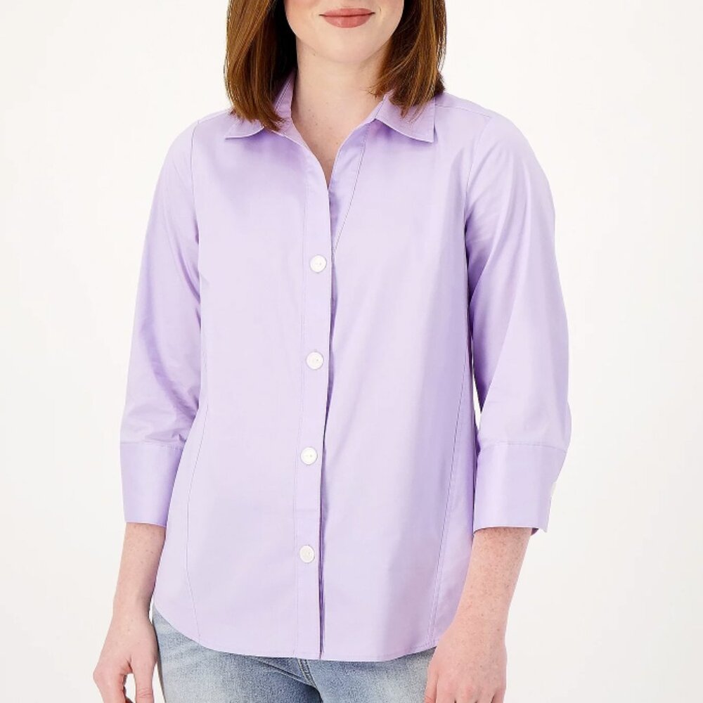 Denim & Co. Coolmax Cotton Shirt  15731